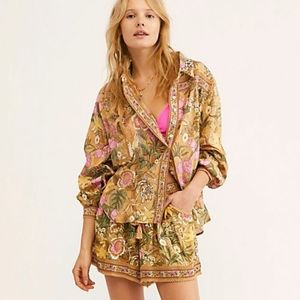 NWT Jungle Blouse Free People Spell Designs XS